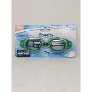 Swimgear Adult Green Swim Goggles - PC lens Adjustable Latex Free Age 14+